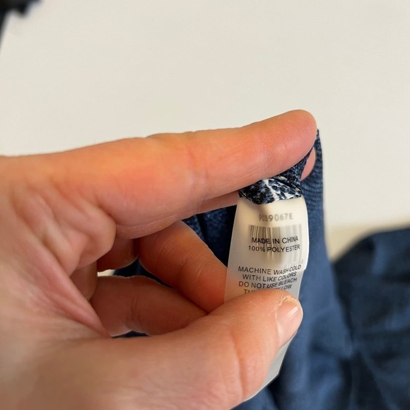 Vince Camuto Blue white poncho XS/S - Picture 8 of 9